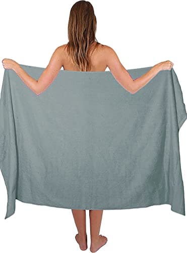 Image of Textile Do Extra Large Super Jumbo Bath Sheet Towel 100% Egyptian Cotton XL Bath Sheets(100 x 200 cm-600 GSM) (Silver)