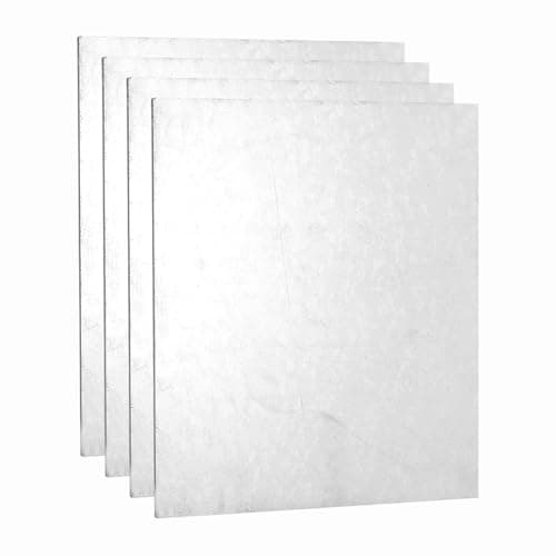 Image of sourcing map 4 Pcs 3mm Hot Rolled Steel Sheets, 100x50mm Steel Plate Base Metal Sheet for Structural Support Construction Board Industrial Use Machinery Manufacturing, Silver