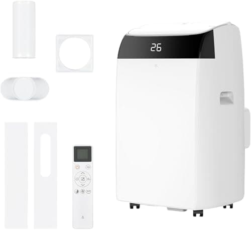 Image of Air Conditioner, 12000BTU Portable Air Conditioner, 5-in-1 with Cooling, Dehumidifier, Sleep Mode&Fan with 2 Speeds, 24 Hour Timer & Window Venting Kit for Room Up to 550sq.ft