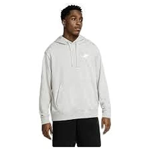 Image of NIKE CZ7857-063 M NSW CLUB HOODIE PO FT Sweatshirt Men's DK GREY HEATHER/MATTE SILVER/WHITE Size M