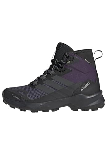 Image of adidas Women's Terrex Skychaser AX5 Mid Gore-TEX Climawarm+ Hiking Shoes, Aurora Plum/Grey Six/Tent Green, 7.5 UK