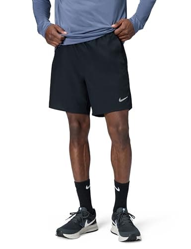 Image of NIKE DV9357-010 M NK DF Challenger 72IN1 Short Shorts Men's Black/Black/Black/Reflective SILV Size 2XL