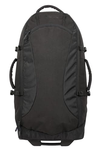 Image of Mountain Warehouse Voyager 50L Wheelie Rucksack - Durable Backpack - for Spring Summer, Travelling, Camping Jet Black One Size