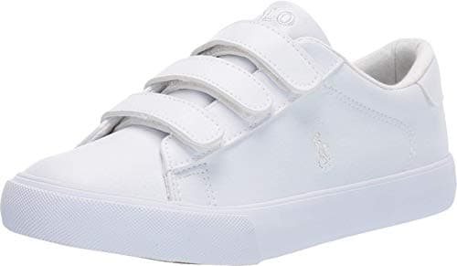 Image of POLO RALPH LAUREN Kids Boy's Easten EZ II (Little Kid), Triple White Tumbled, 12.5 Little Kid