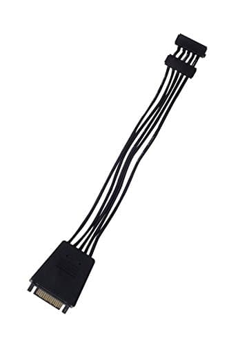 Image of Silverstone Tek Super Flexible 2-in-1 SATA Power Adapter Cable with Power Stabilizing Capacitors (CP06-E2)