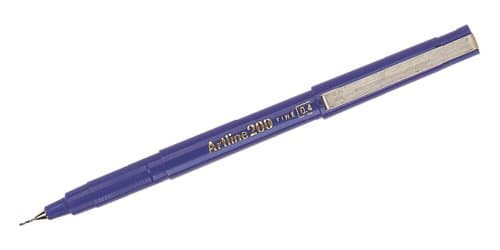 Image of Artline 200 Fineliner Pen Fine Blue (Pack of 12) A2003