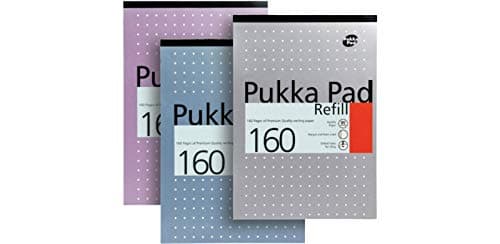 Image of Pukka Refill A4 Pad Headbound Feint Ruled with Margin 4 Hole Punched 160 Pages [Pack of 6]