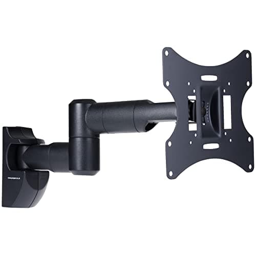 Image of ProperAV Dual Pivot Swing Arm TV Wall Bracket 23" 24" 28" 32" 37" 40" 42" 43" 46" Tilt 20° VESA Max 200x200 Black