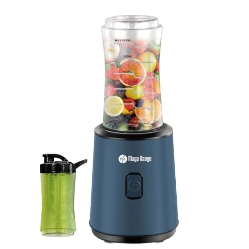 Image of Maya Range Blend Active Personal Blender & Smoothie Maker | 300W | 2 Portable Blend Active Sports Bottle (600ml) | Leak Proof Lids | Navy Blue