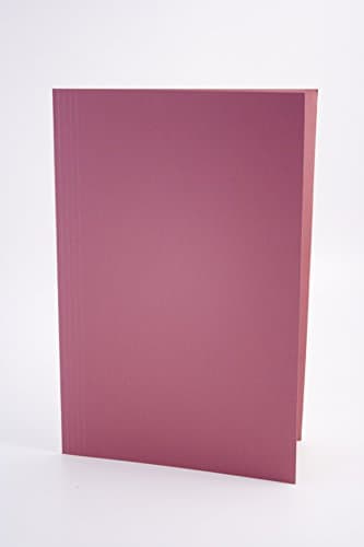 Image of Exacompta - Ref FS250-PNKZ - Guildhall - Square Cut Folder, 250gsm Medium Weight Manilla, 349 x 242mm, A4 & Foolscap, Approx. 100 Sheets, Blue Angel Certified - Pink, Pack of 100