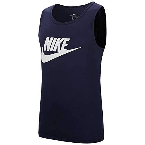 Image of Nike M NSW Tank Icon Futura Tank Top - Obsidian/(White), M-T