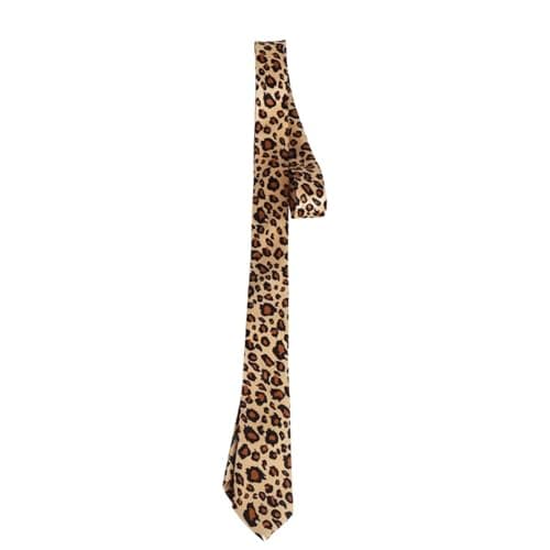 Image of Hedayu Leopard Print Scarf, Ties for Men, Skinny Scarf, Mens Tie, Leopard Print Tie, Bag Scarf Handle Ribbon, Unisex Necktie for Party, Costume, Daily Wear