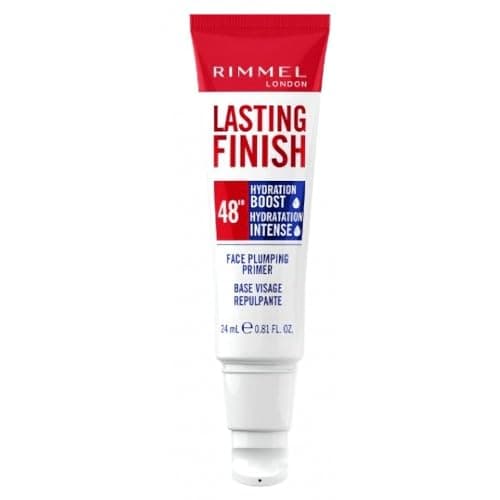 Image of Rimmel Lasting Finish 48hr Hydration Boost Primer, Face Plumping, Smooths Fine Lines & Wrinkles, Dewy Finish, Flawless Makeup, Enriched with Biopeptides, Strengthens Skin, Boosts Natural Collagen