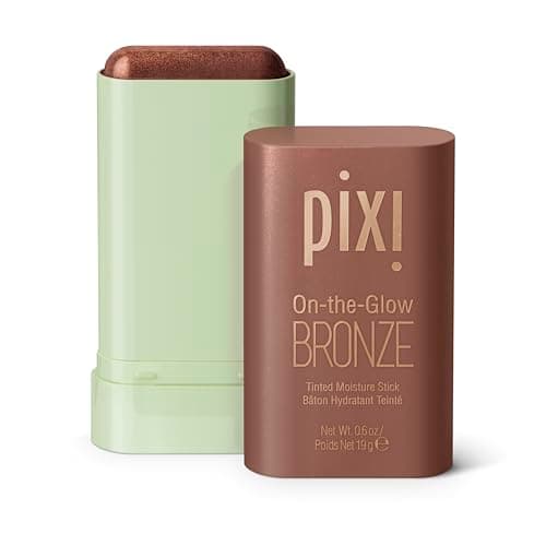 Image of Pixi On-the-Glow Bronze - BeachGlow, Hydrating Tinted Moisture Bronzer Stick with Ginseng, Aloe Vera & Fruit Extracts, For Cheeks & Lips, 19g / 0.6oz, Paraben-Free
