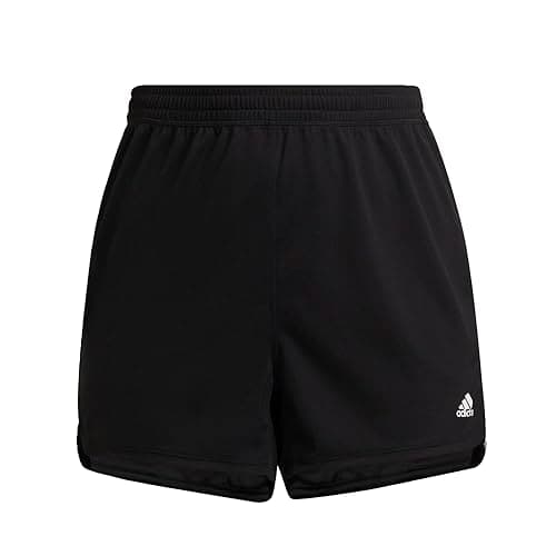 Image of adidas Women's Plus Size Pacer 3-Stripes Knit Shorts, Core Black/White, 4X