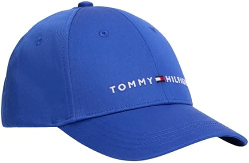 Image of Tommy Hilfiger Unisex TH Essential Cap KA0KA00032 Cap, Blue (Majesty Blue), S-M
