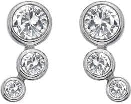 Image of Hot Diamonds Tender Diamond and White Topaz Silver Earrings | 925 Sterling Silver and Real Handset Diamond Studs | Luxury Gift Wrap Included
