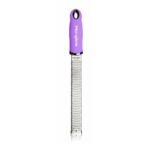 Image of Microplane Classic Zester & Cheese Grater in Orchid - Soft-Touch Handle, Effortless Zesting, Perfect for Hard Cheeses & Citrus