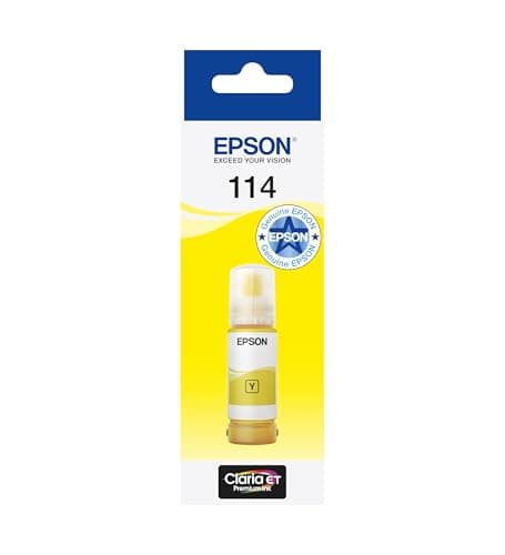 Image of Epson EcoTank 114 Genuine Ink Bottle | Yellow| High Yield - Up to 6,200 Pages | Compatible with ET-8500 / ET-8550 Models | Brand-made for Optimal Results