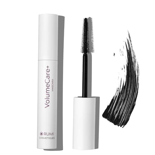Image of Rumi Cosmetiques VolumeCare+ Mascara For Mature Women - Extreme Length and Volume 2-in-1 Formula - No Clumps or Flaking, Long-Wearing, Hypoallergenic Mascara For Sensitive Eyes (Natural Black)