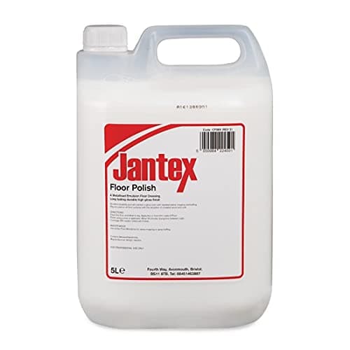 Image of Jantex Professional Grade Floor Polish Ready To Use 5 Litre, Sweetly Scented, For Use on All Types of Water-Resistant Flooring, Long-Lasting Finish, Bars Restaurants Cafes | CF989
