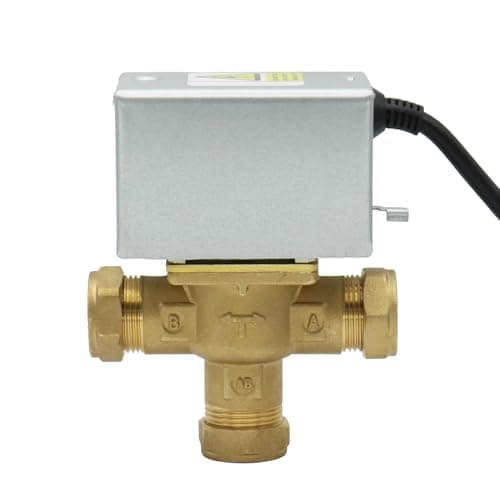 Image of 3-Port Mid-Position Motorised Valve 22mm Connection for Central Heating Systems