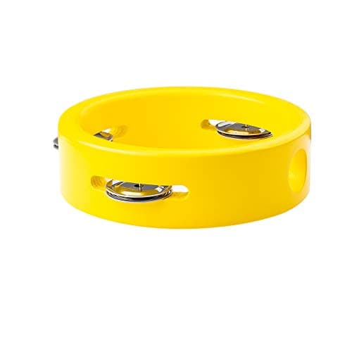Image of Bigjigs Toys Mini Tambourine - Wooden Percussion Instrument, Musical Instruments, Tambourines For Kids, Baby & Toddler Gifts,, Age 10 Month Olds +
