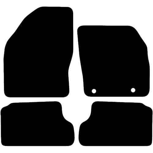 Image of Carsio Carpet Car Mats For Ford Focus Mk2 2005-2011 Tailored Fit Floor Mat Set Complete Accessory Black Custom Fitted - All Weather, Anti-Slip Backing & Black Trim