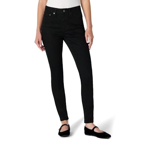 Image of Amazon Essentials Women's High-Stretch High-Rise Skinny Jeans, Black, 12-14