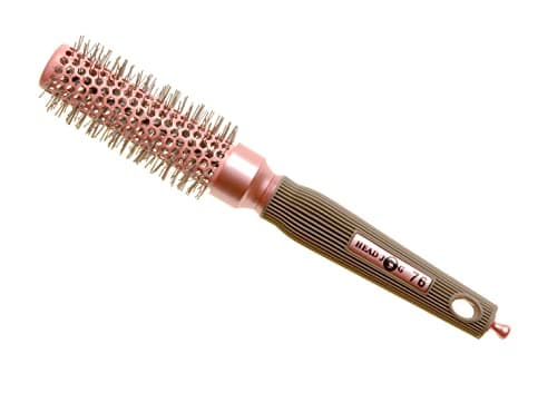 Image of Head Jog 76 Pink Radial Brush. Ceramic Coating Barrel with Nylon Bristle & Rubber Handle. Lightweight & Durable Hair Brush for Hairdressing. Reduce Frizz for Healthy Looking Hair. (25mm)