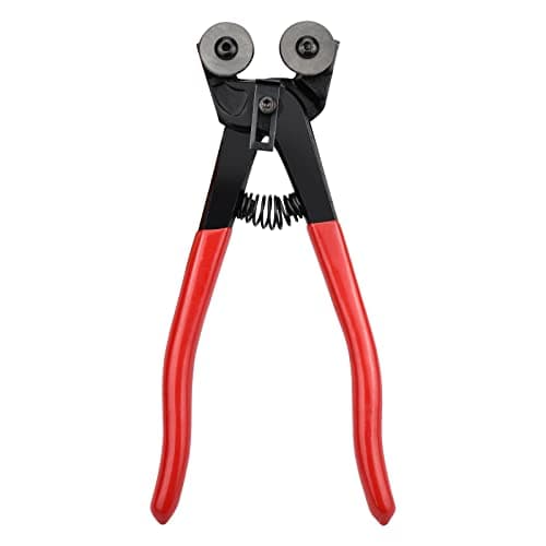 Image of Nerissa Mosaic Tool Plier Tile Nippers Carbide Tile Snippers Wheeled Glass Ceramic Tile Cutting Pliers Professional 8 Tile Cutter with Two Alloy Cutter Wheel for Trim Work on Flooring Walls