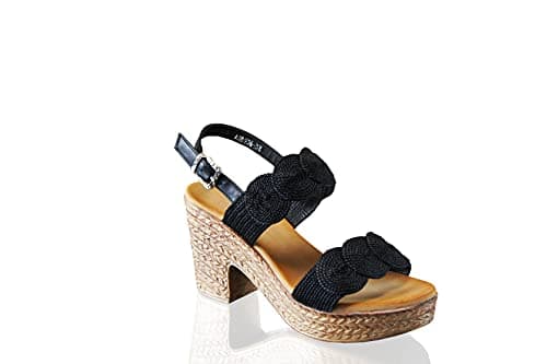 Image of IVACHY Womens Sandal Ladies Wedge Woven Braided Block Heels Summer Espadrille Platform Shoes Size UK