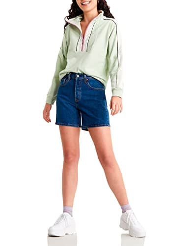 Image of Levi's Women's 501® Mid Thigh Shorts Denim Shorts, Salsa Charleston Shadow, 25W