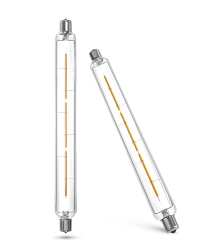 Image of Bonlux 4W S15s LED Light Bulbs 284mm Warm White 2800K 60W S15 Bulb Replacement S15s Fitting Lamp T25 Tubular Clear Filament Lightbulb LED S15 Strip Tube Light Bulb 284mm (Non-dimmable, 2-Pack)