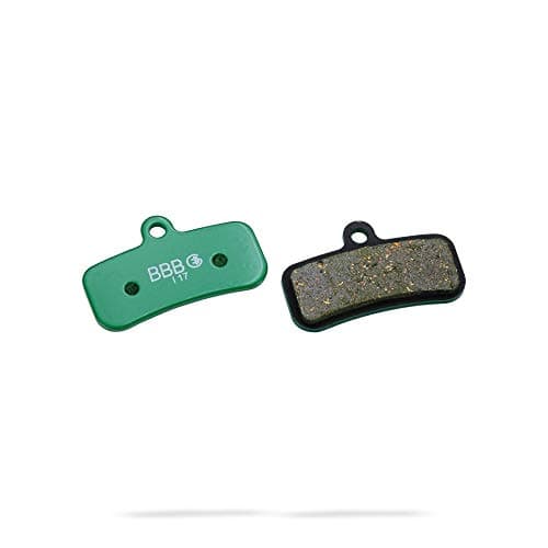 Image of BBB Cycling Bike Disc Brake Pads 1x Pair of E-Bike Durable Disc Brake Pad High-Performance Compatible with Shimano, Tektro and Bengal Systems DiscStop E-Bike BBS-55E, Green