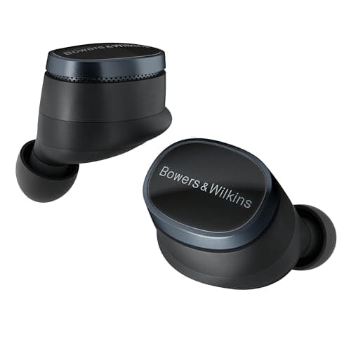 Image of Bowers & Wilkins Pi8 True Wireless Earbuds, Noise Cancelling Earphones with 24-Bit Audio, aptX™ Lossless Bluetooth Ear buds, 6-Mic ANC, Smart Charging Case with Audio Retransmission - Anthracite Black