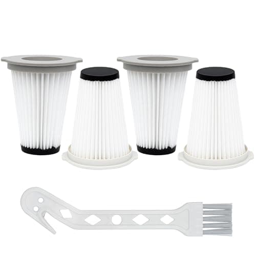 Image of Pack of 2 Vacuum Cleaner Filters for Einhell TE-SV 18 Li - Washable Pleated Filter Replacement Filter for Cordless Vacuum Cleaner with Long Durability, Includes Cleaning Brush, Suitable for Model