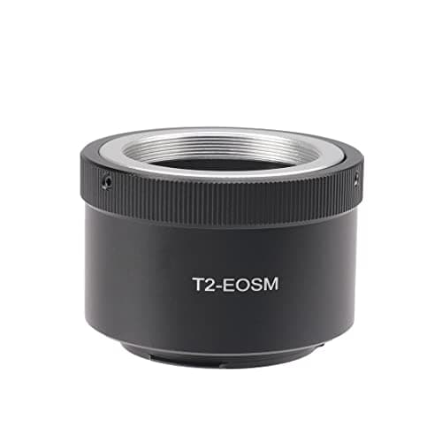 Image of Hersmay T2 T Mount Lens to EF-M Mount Camera Adapter Ring for Canon EOS M1 M2 M3 M5 M6 M10 M50 M100 M200, M50 Mark II, M6 Mark II Mirrorless Camera Body