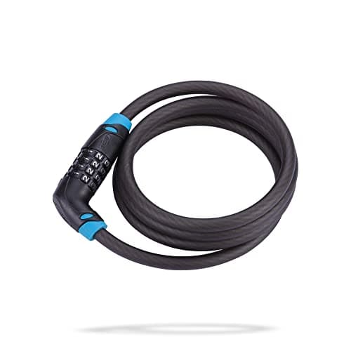 Image of BBB Cycling, CodeSafe Combination Cable Bike Lock with Code for Road and Mountain Bikes, Outdoor Heavy Duty, Coil Cable, BBL-35, 150 cm, Black, 1cm x 150cm