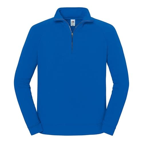Image of Fruit of the Loom Iconic Premium Zip Neck Sweat Royal