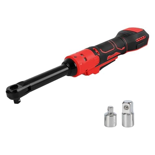 Image of Upgraded Brushless 3/8" Cordless Ratchet Wrench Compatible with Milwaukee M18 18V Battery, Torque 80N.m, 320RPM, Variable Speed, Extended Electric Ratchet Wrench with LED Light