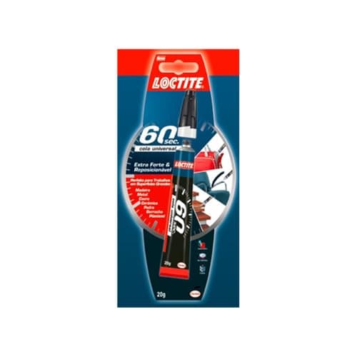 Image of Loctite 2097695 60 Seconds Universal Glue/Fast and Repositionable/Ideal for Larger Surfaces and Non-Porous Materials / 1 Pack (1 x 20g)