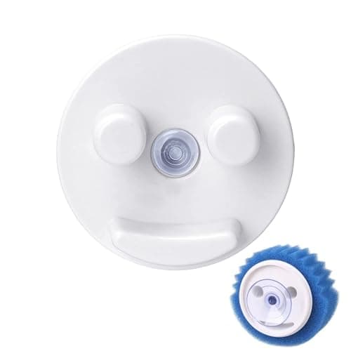 Image of Scrub Sponge Holder for Daddy Mommy,Smiley Face Sponge Holder for Kitchen Sink,Daddy Caddy,Suction Cup Scrub Holder,Strong Suction,Easy To Install,Designed for Round Daddy Mommy Sponges for Cleaning