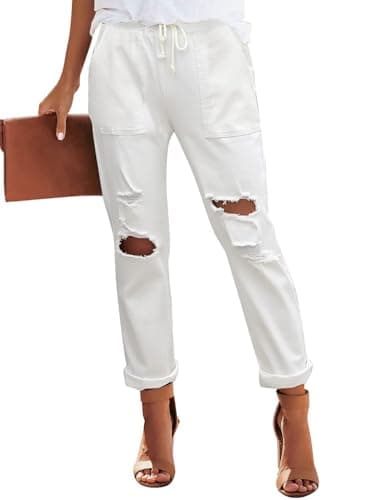 Image of Alaster Queen Jeans Women High Waist Mom Jeans Boyfriend Baggy Style Comfortable Fashion for Women White M