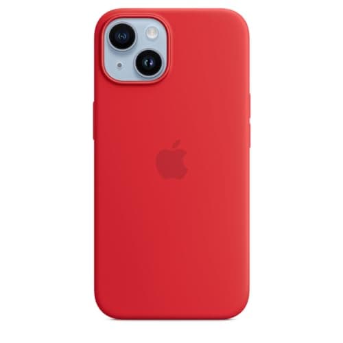Image of Apple iPhone 14 Silicone Case with MagSafe - (PRODUCT) RED 