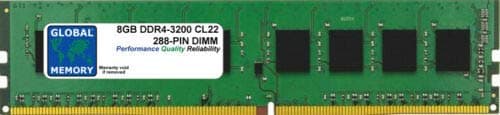 Image of 8GB DDR4 3200MHz PC4-25600 288-PIN DIMM MEMORY RAM COMPATIBLE WITH PC DESKTOPS/MOTHERBOARDS