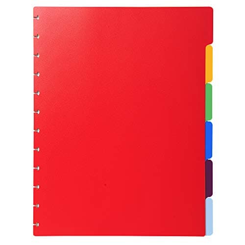 Image of Exacompta - Ref 86002E - Divider Inserts for Repositionable Display Books - Suitable for Use With A4+ Documents, 6 Tabbed Positions - Assorted Coloured Tabs