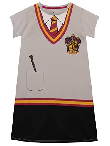 Image of Harry Potter Nightdress | Hogwarts Girls’ Nighties | Gryffindor Night Dress Grey Age 11 to 12 Years