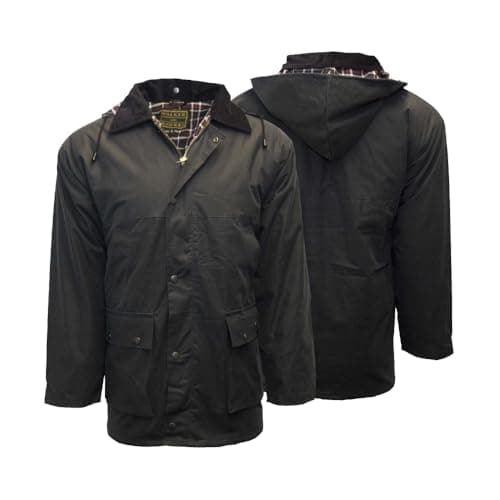 Image of WALKER AND HAWKES - Men's Wax Padded Blackstone Jacket - Navy - X-Large
