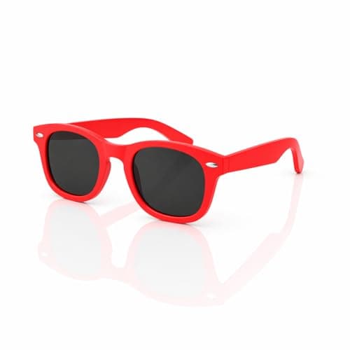 Image of WS UK Kids Classic Sunglasses with UV400 Protection - Unisex (Red)